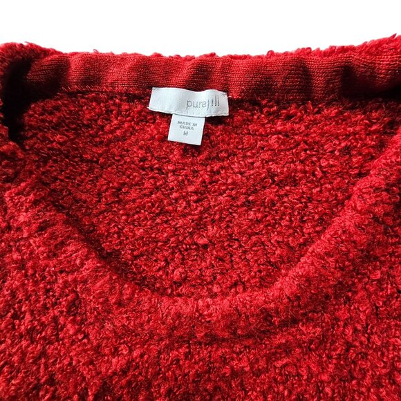 J. Jill Women's Red long Sleeved Sweater Crew Neck size M - Picture 5 of 9